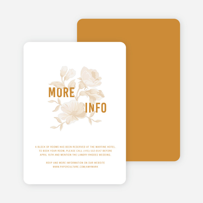 Weaved Roses Wedding Invitations - Yellow