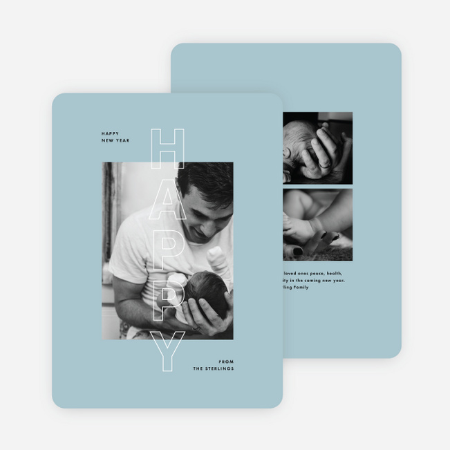 Filled With Happiness Holiday Cards - Blue