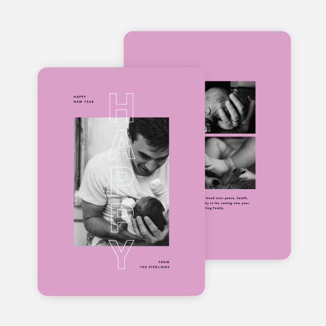 Filled With Happiness Holiday Cards - Pink