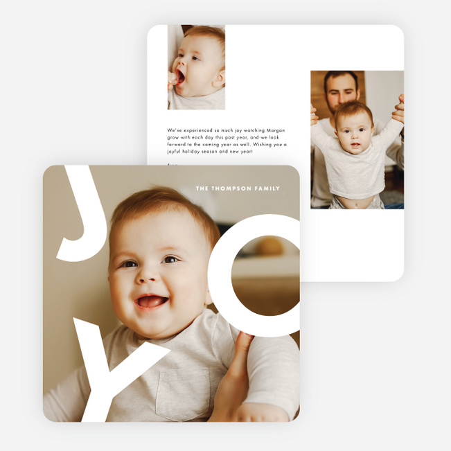 Joy Jumble Holiday Cards - White