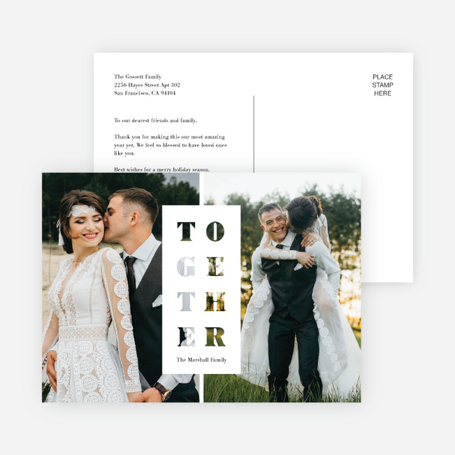 Together Cutout Holiday Cards - White
