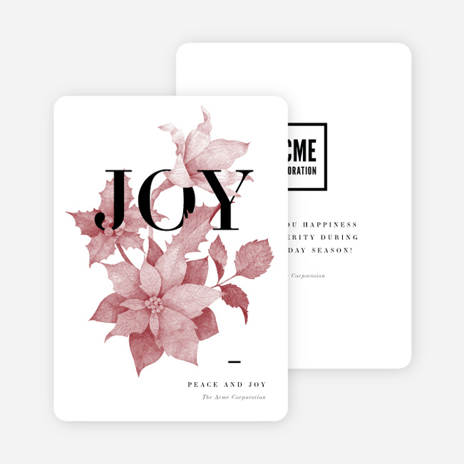 Overgrowing Joy Holiday Cards - Red