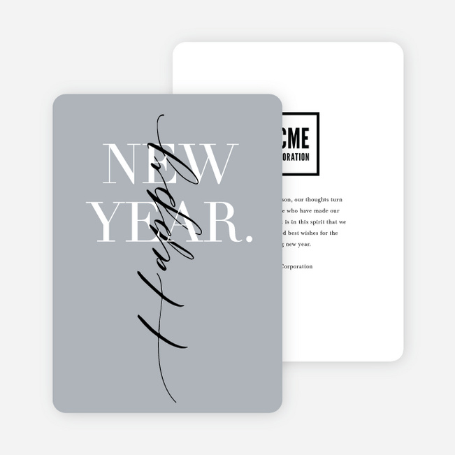 Elegance New Year Cards - Blue