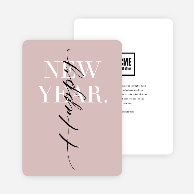 Elegance New Year Cards - Pink