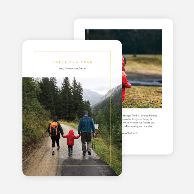 Foil Season’s Blessings Holiday Cards - Yellow