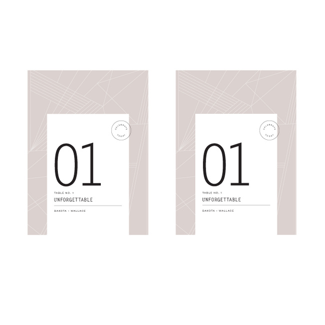 Label It Wedding Table Cards - Beige