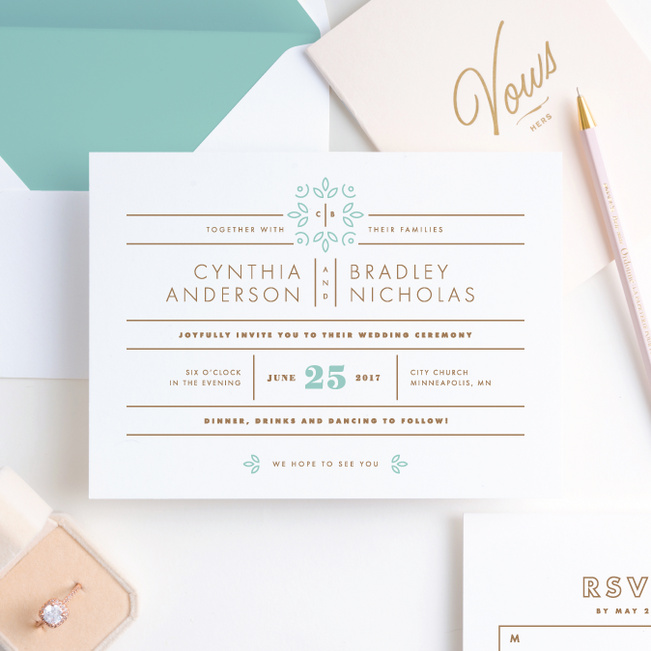 Line Up, Be Counted Wedding Invitations - White