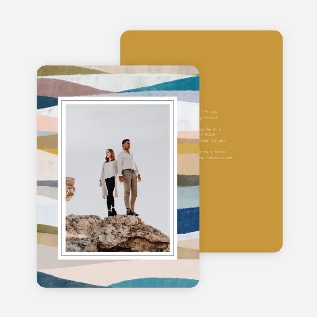 Painted Boundary Wedding Invitations Suites - Yellow