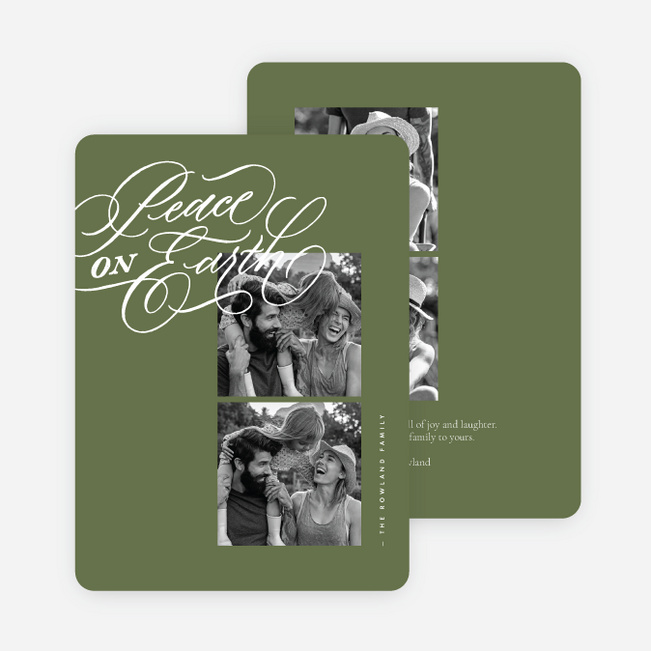 Peaceful Thoughts Holiday Cards - Green