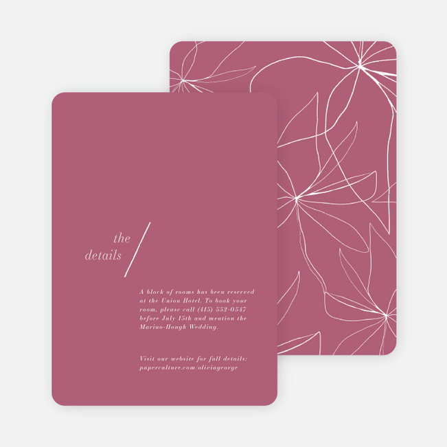 Delicate Details Wedding Invitations - Pink