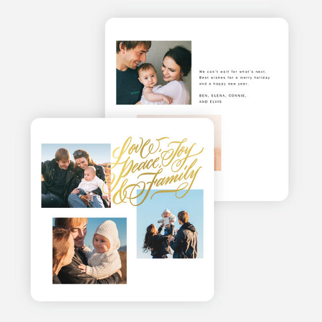 Foil Necessities Holiday Cards - Yellow