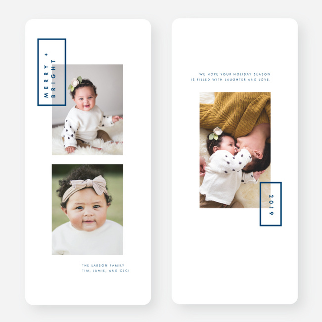 Brightness Wrapped Up Holiday Cards - Blue