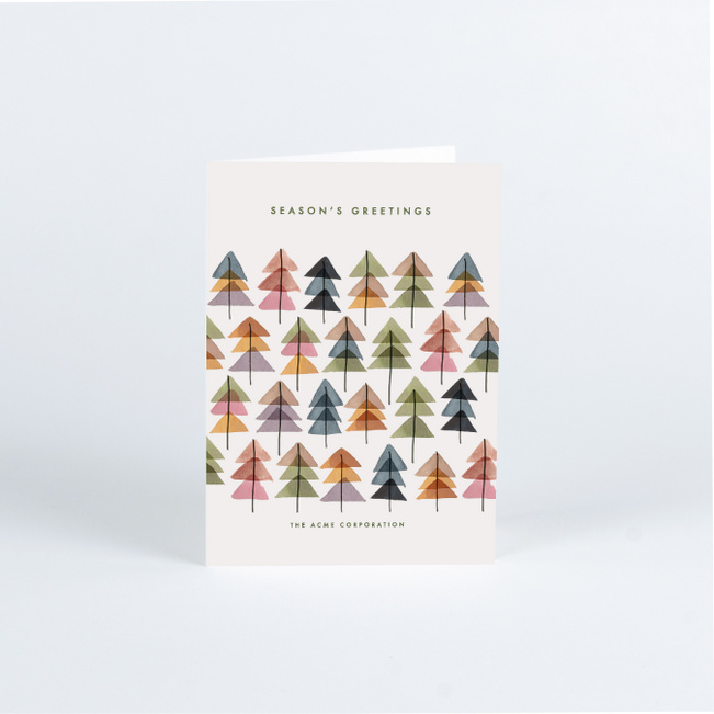 Shades of Trees Corporate Holiday Cards - Multi