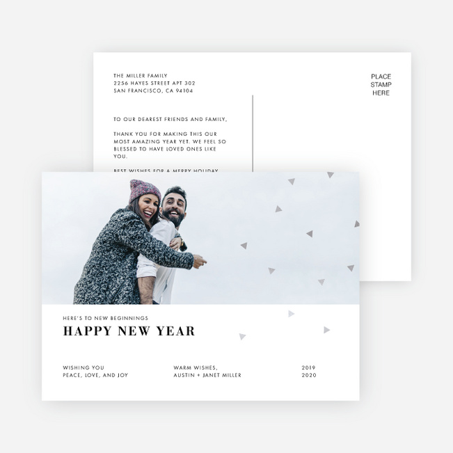 Editorial Style New Year Cards - Gray
