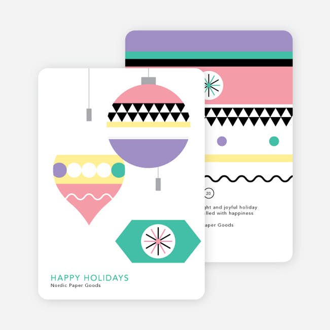 Nordic Ornaments Holiday Cards Paper Culture