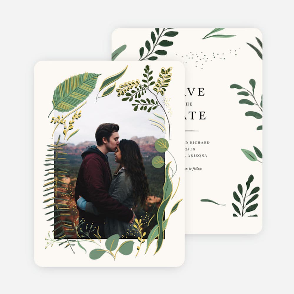 Rustic Forest Save The Date Cards Paper Culture