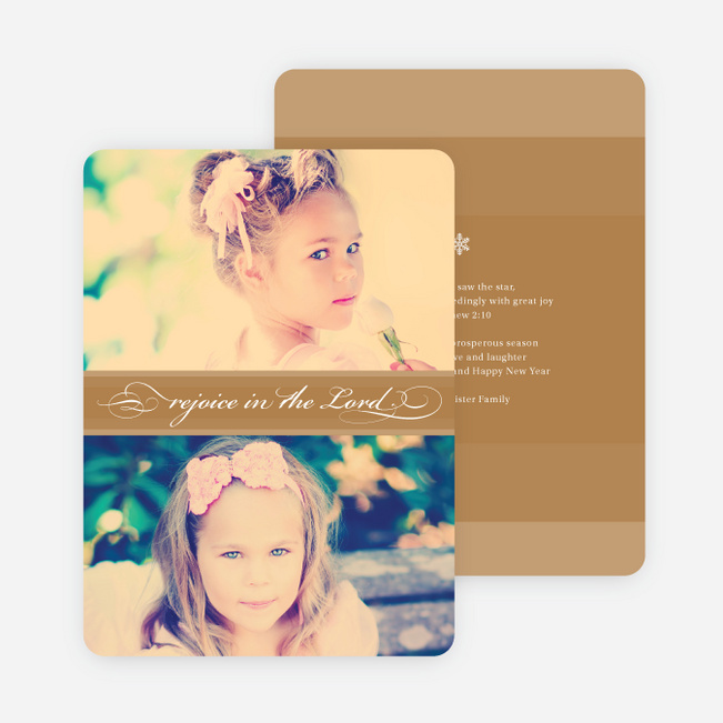 Rejoice in the Lord Christmas Cards - Brown