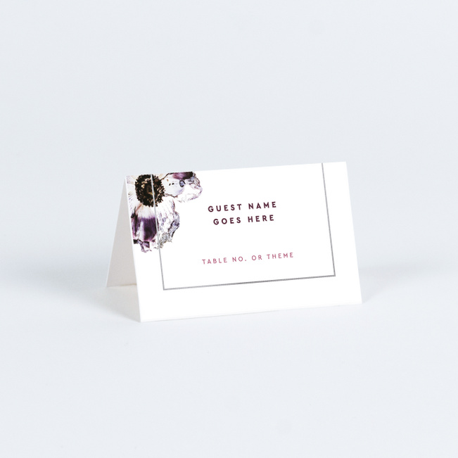 Together Forever Wedding Name Cards & Place Cards - Purple