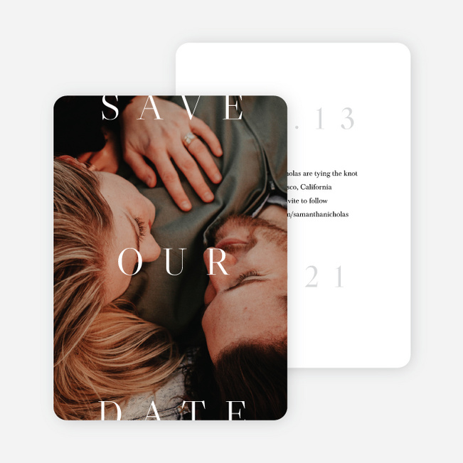 Love So Big Save the Date Cards - White