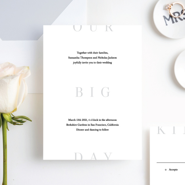 Love So Big Wedding Invitation Suites - White