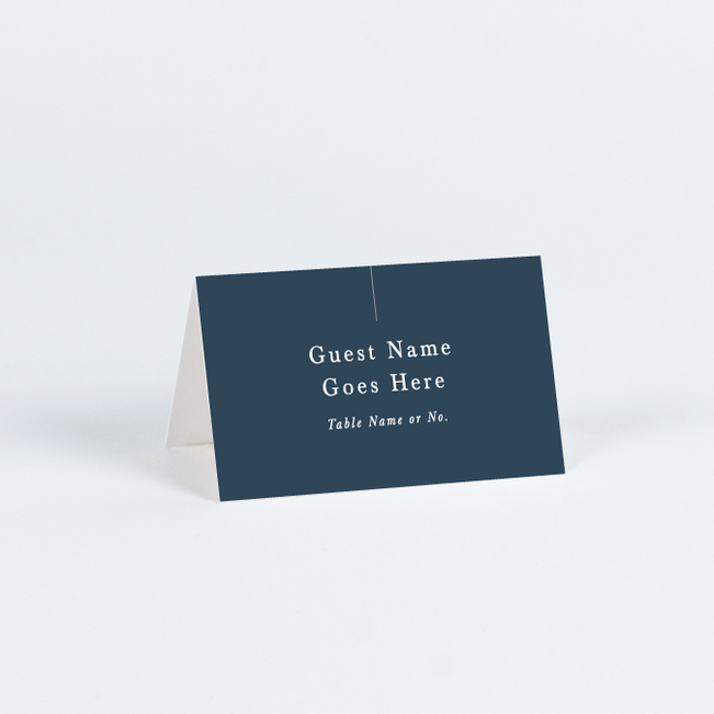 Foil Love Connection Wedding Name Cards & Place Cards - Blue