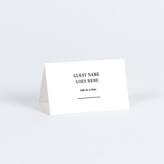 Editorial Inspired Wedding Name Cards & Place Cards - Black