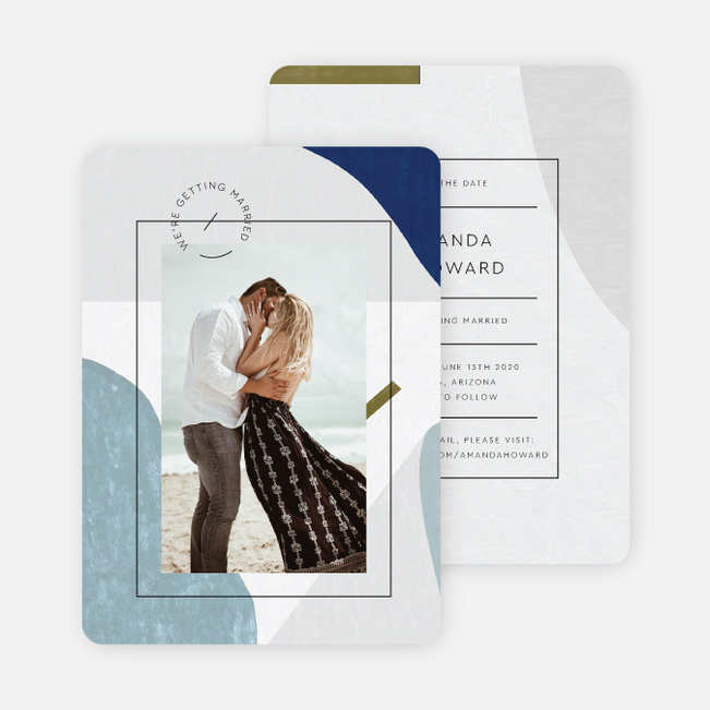 Moving Shapes Save the Date Cards - Multi