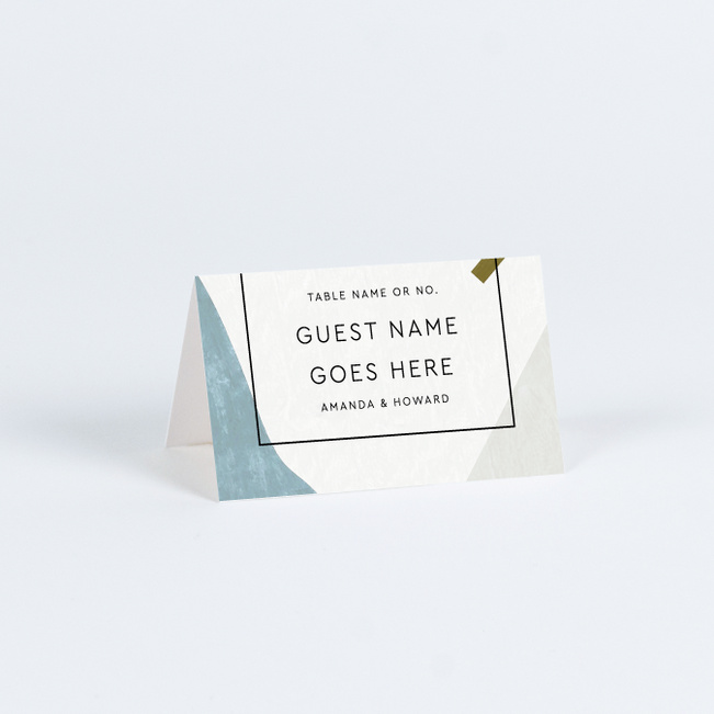 Moving Shapes Wedding Name Cards & Place Cards - Multi