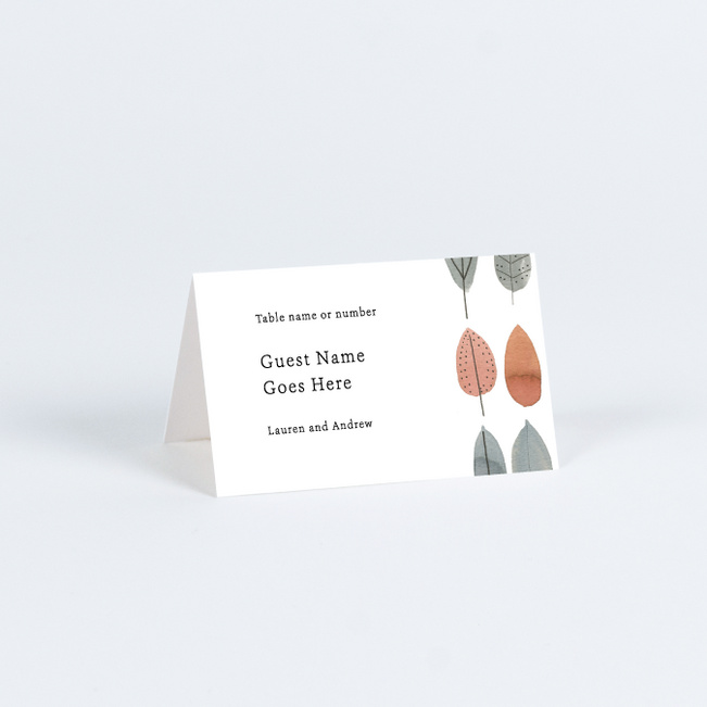 Autumn Details Wedding Name Cards & Place Cards - Multi