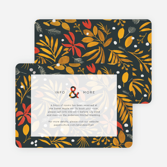 Fall in Love Wedding Information Cards - Multi