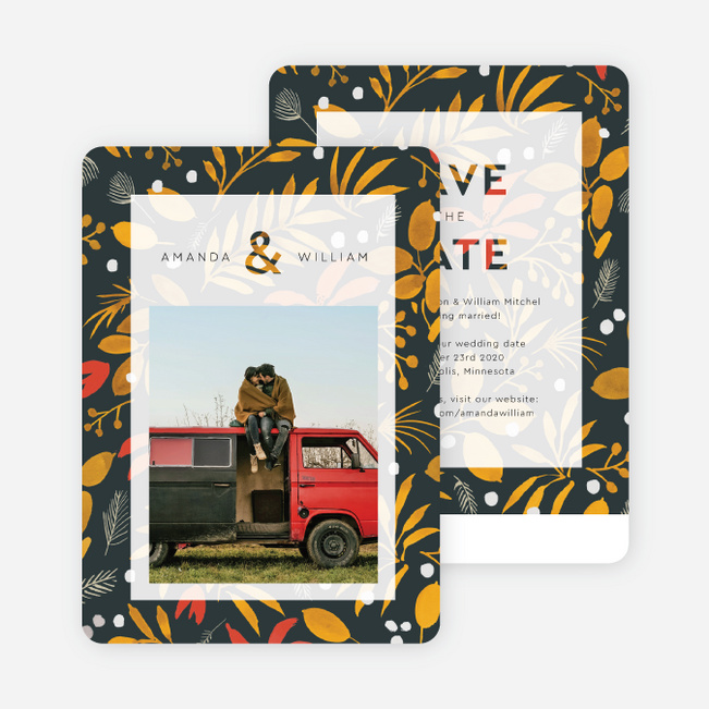 Fall in Love Save the Date Cards - Multi