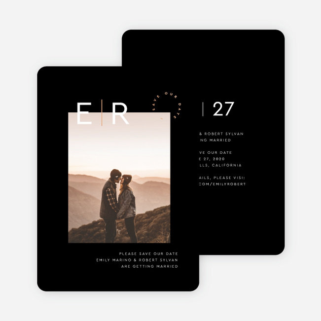 Foil Passionate Love Save the Date Cards - Pink