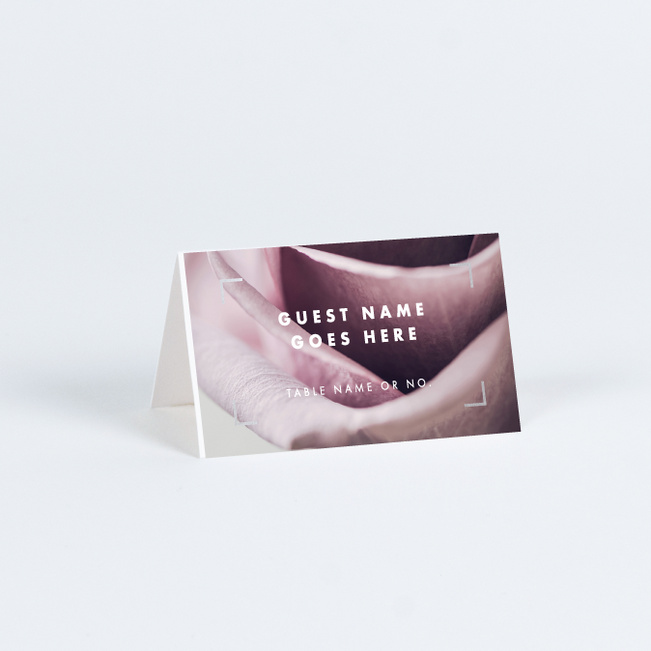 Foil Unfolding Romance Wedding Name Cards & Place Cards - Purple