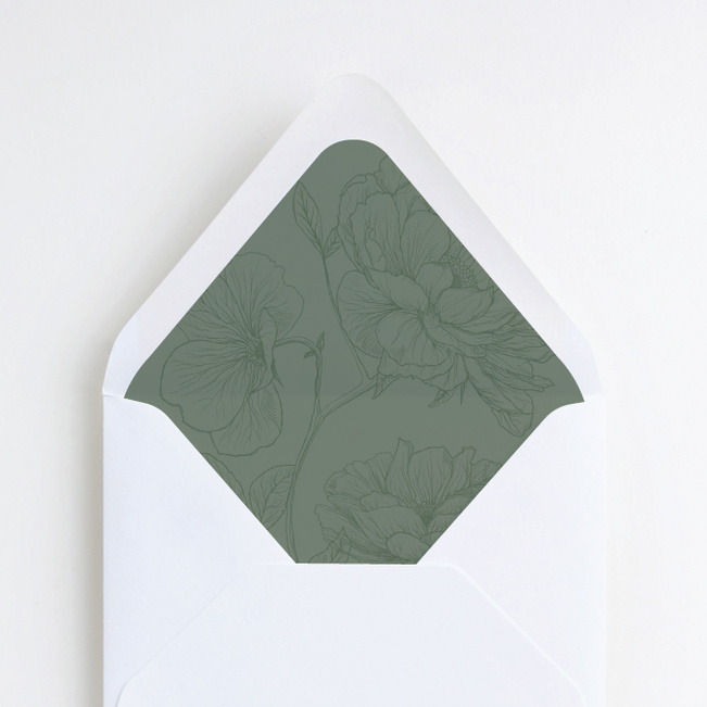 Vintage Inspired Envelope Liners - Green