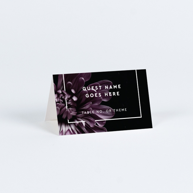 Deep Love Wedding Name Cards & Place Cards - Purple