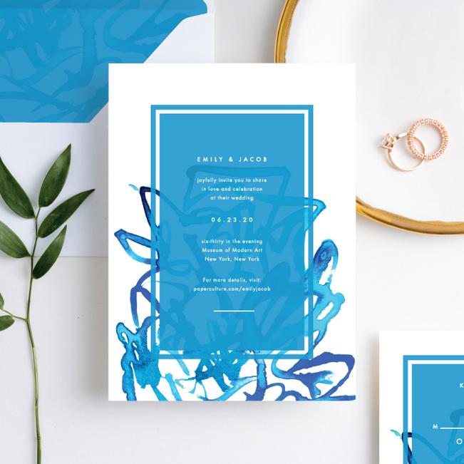 Expressive Joy Wedding Invitation Suites - Blue