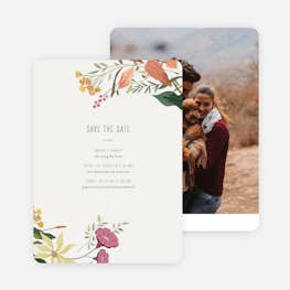 Spring Wildflowers Save The Date Cards by Mere Paper