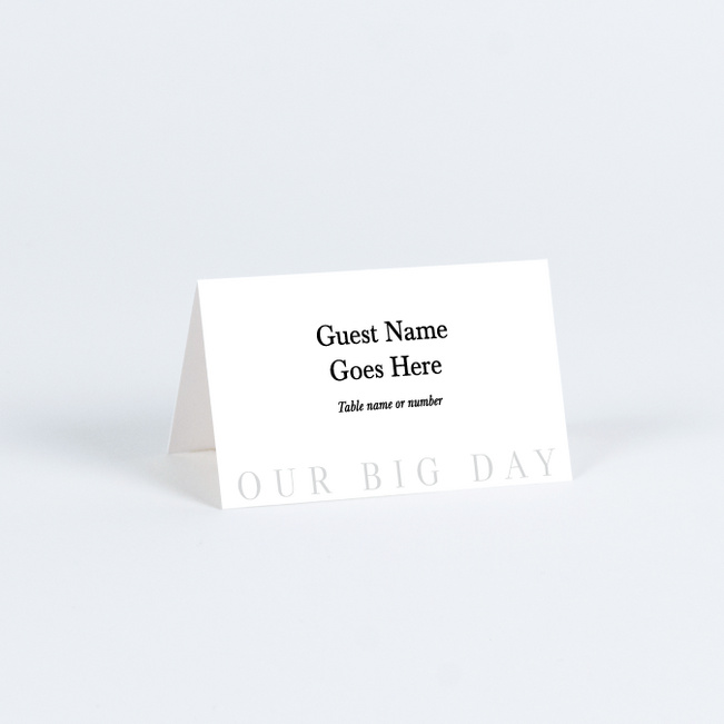 Love So Big Wedding Name Cards & Place Cards - White