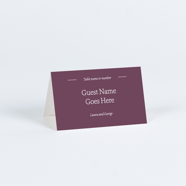 Story Beginnings Wedding Name Cards & Place Cards - Purple