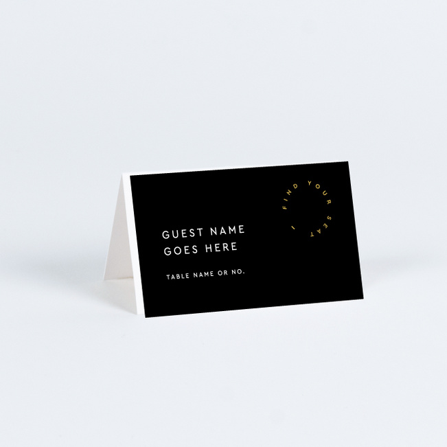 Foil Passionate Love Wedding Name Cards & Place Cards - Yellow
