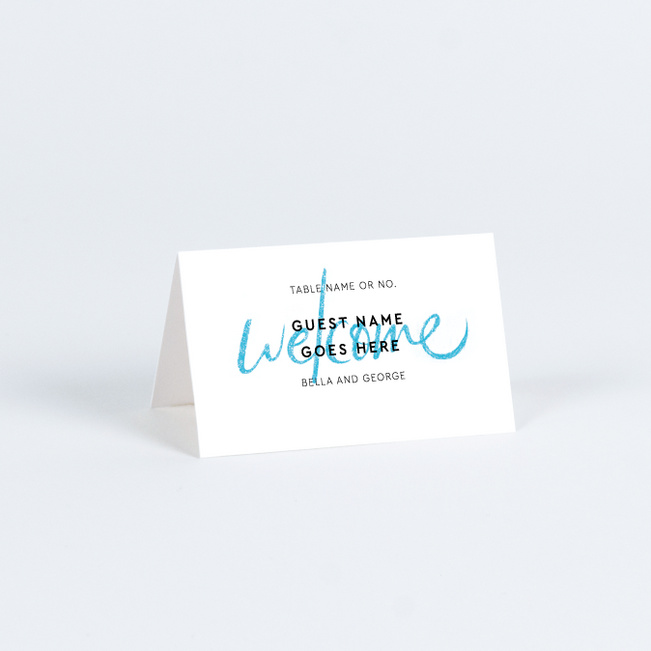 Abstract Beauty Wedding Name Cards & Place Cards - Blue