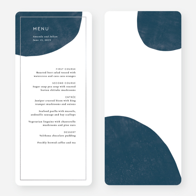 Artistic Spots Wedding Menus - Gray
