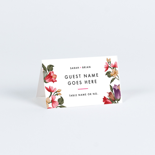 Enchanting Blooms Wedding Name Cards & Place Cards - Multi