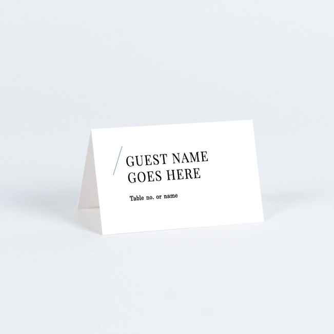 Floral Simplicity Wedding Name Cards & Place Cards - Blue