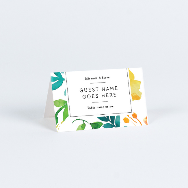 Tropical Celebration Wedding Name Cards & Place Cards - Multi