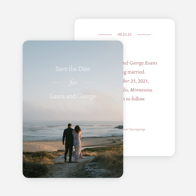 Story Beginnings Save the Date Cards - Red