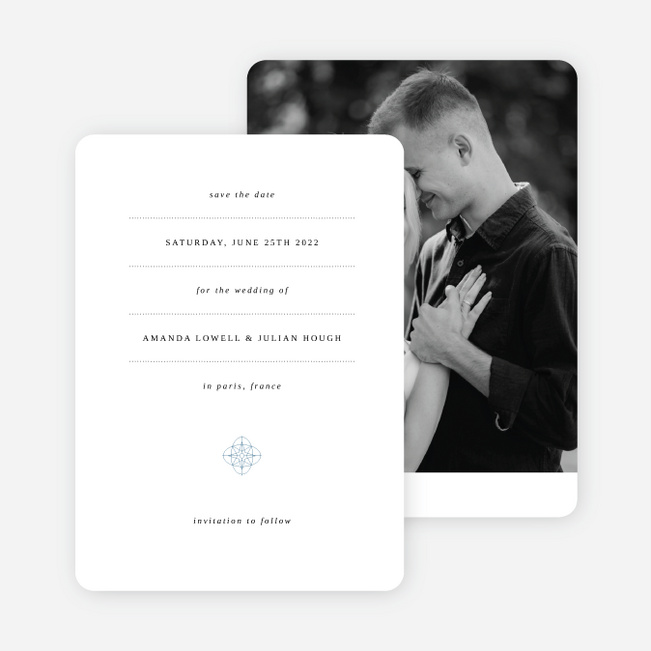 Guiding Love Save the Date Cards - Blue