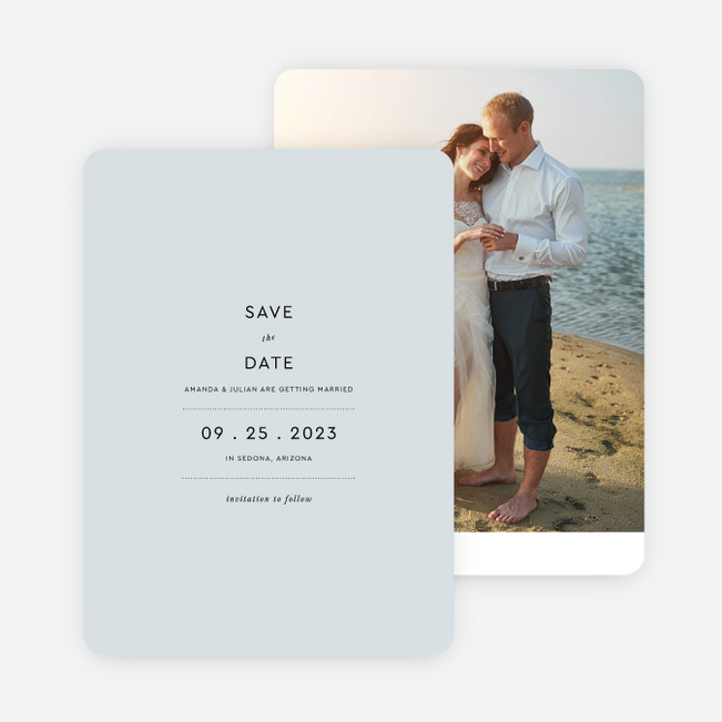 Headline Act Save the Date Cards - Blue