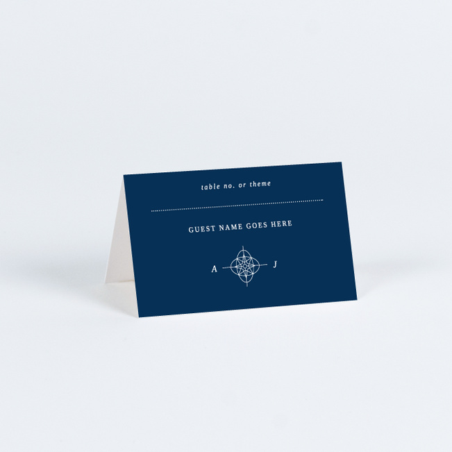 Guiding Love Wedding Name Cards & Place Cards - Blue