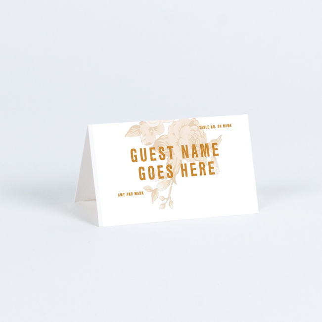 Weaved Roses Wedding Name Cards & Place Cards - Yellow